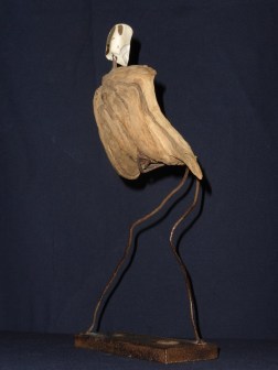 Fantôme de la conscience - Sculpture pierre, acier, bois 25x10x10 cm - Prix : 100€