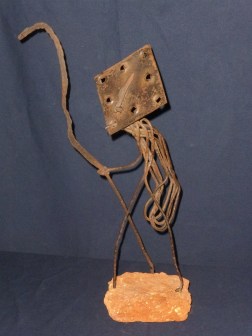 Pélerin - Sculpture acier, pierre 35x25x15 cm - Prix : 100 €